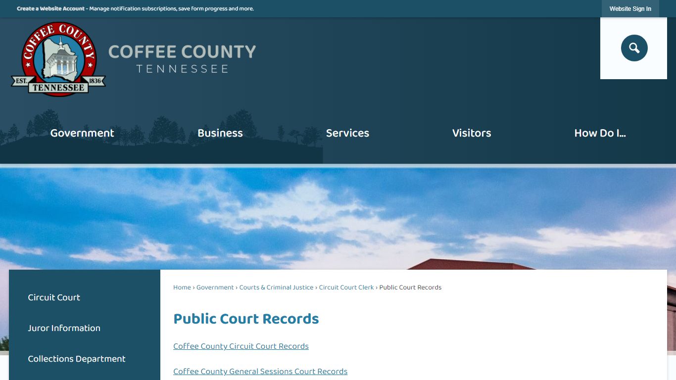 Public Court Records | Coffee County, TN